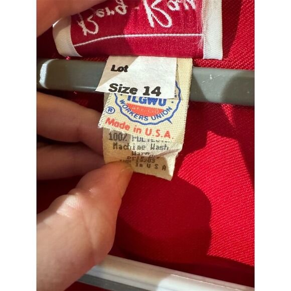 VTG Berg-Ray Frocks Red Double Breasted Blazer 14 80s Power Dressing Made in USA - Picture 9 of 12